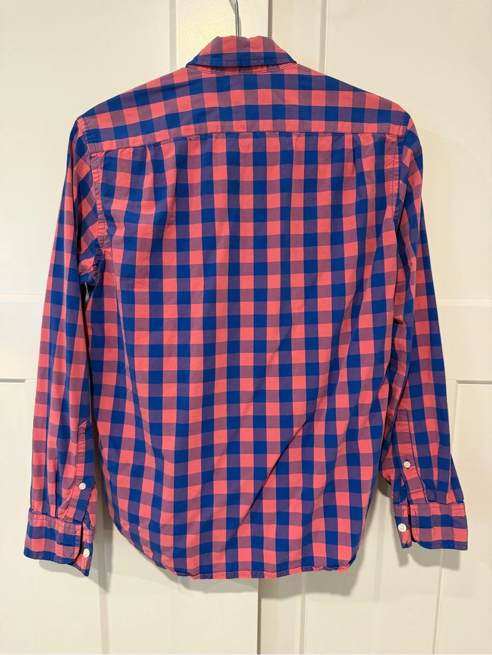 J. Crew Pink and Blue Gingham Button-Down Shirt